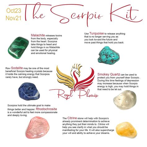 The Scorpio Kit Crystals Crystal Healing Stones Crystal Healing