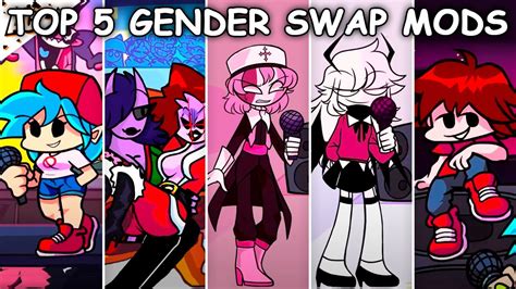 Top 5 Gender Swap Mods 2 Friday Night Funkin Youtube