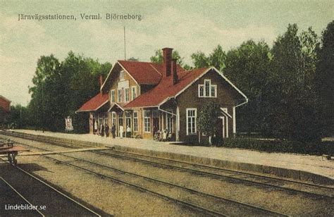 Kristinehamn J Rnv Gsstationen Verml Bj Rneborg Lindebilder Fr N