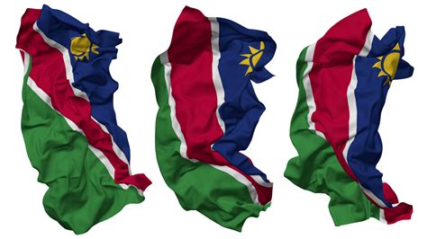 Free Namibia Flag Waves Isolated In Different Styles With Bump Texture 3d Rendering 22036905