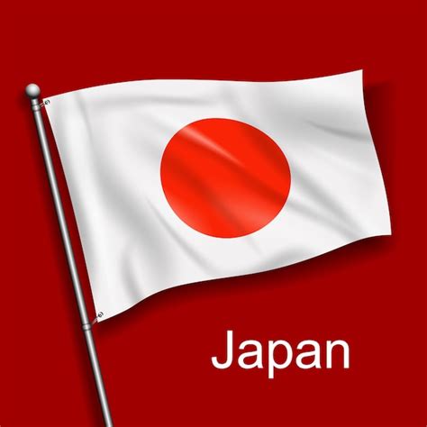 Premium Vector The National Flag Of Japan In Asia