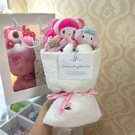 Jual Buket Boneka Hampers Bouquet Boneka Bunga Cokelat Milka READY