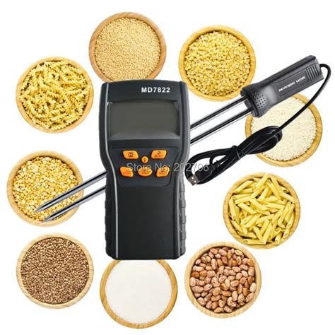 Md Lcd Digital Grains Moisture Meter Thermometer Humidity Tester