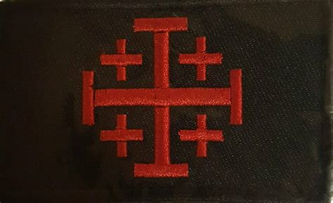 Knight Templar Patch Red And Black