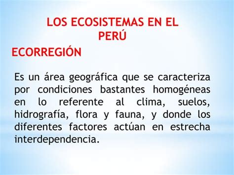 Los Ecosistemas En El Perú