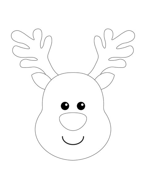 Free Printable Reindeer Face Template - Free Printable