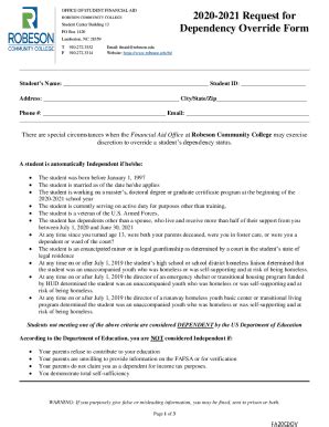 Fillable Online Request For Dependency Override Form Fax