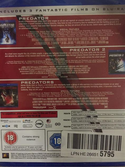 Predator Trilogy Boxset Bluray Hobbies And Toys Music And Media Cds