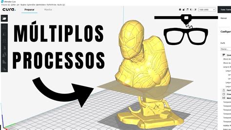 Múltiplos processos usando o fatiador Cura Impressão 3D YouTube