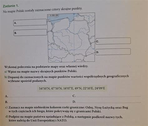 NA JUTRO Na mapie Polski zostały zaznaczone cztery skrajne punkty