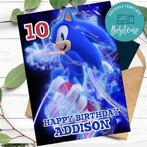 Printable Sonic The Hedgehog Birthday Card Printable Word Searches