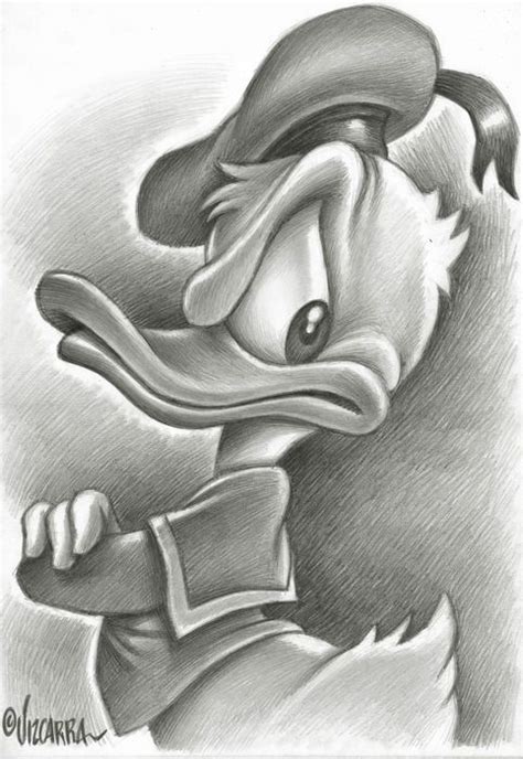 Vizcarra Joan Original Pencil Drawing Donald Duck Wb Disney