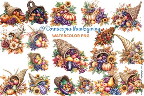 Cornucopia Thanksgiving Horn Of Plenty Graphic By Md Shahjahan