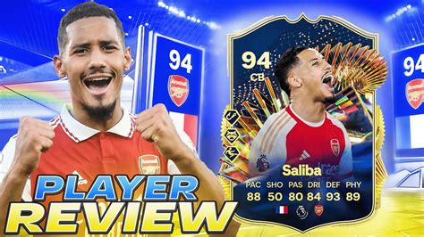 🔒94 Tots Saliba Player Review Ea Fc 24 Ultimate Team Youtube