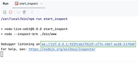 Running And Debugging Node Js WebStorm Documentation