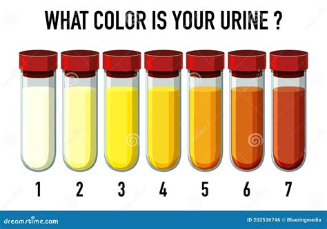 Urine Color Chart . Vector Illustration | CartoonDealer.com #230515470