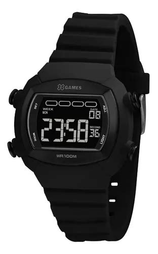 Reloj Digital X Games Xgppd165 Negative Para Hombre Color Negro