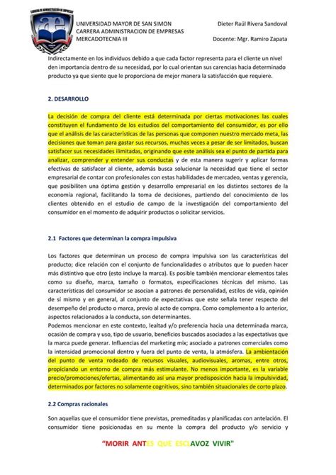 Compras Por Racional O Impulso Pdf