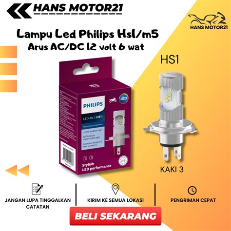 Jual LAMPU DEPAN MOTOR LED HL H4 PHILIPS LAMPU MOTOR T19 LAMPU TEMBAK