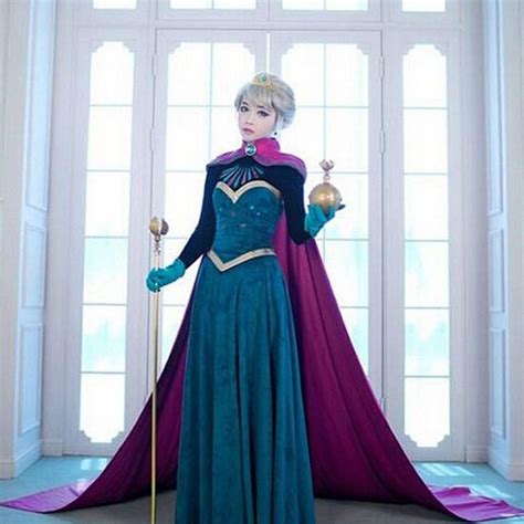 アナ雪 エルサ ドレス コスプレ レディース アナと雪の女王 プリンセス 衣装 コスチューム ハロウィン なりきり コス 仮装 D188