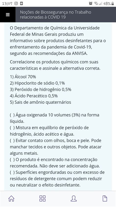 atividade Noções de Biossegurança