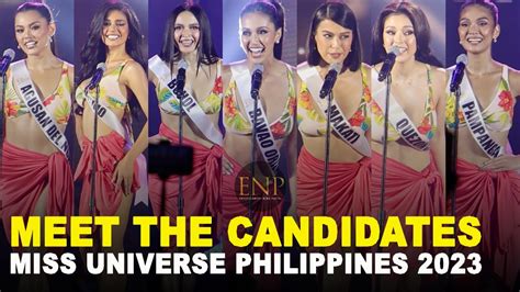 Meet The Candidates Miss Universe Philippines 2023 Preliminary