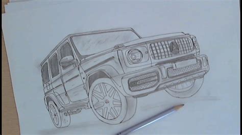 How To Draw A Car Mercedes G Class AMG G63 Step By Step YouTube