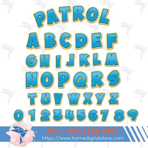 Paw Patrol Font PNG