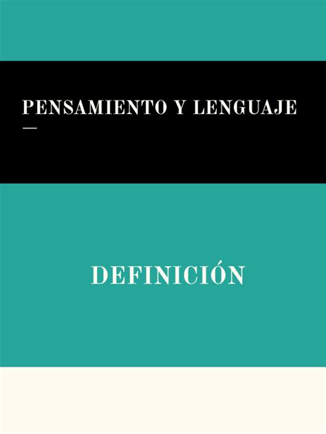 Pensamiento Y Lenguaje Pdf Pensamiento Razón