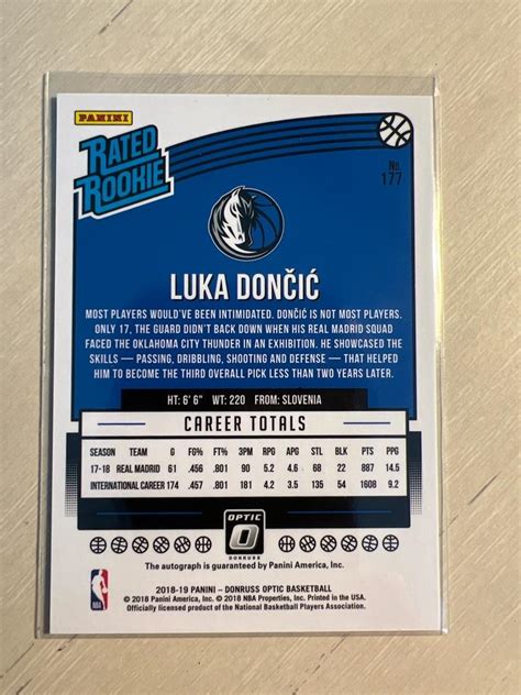 Fs Luka Doncic Donruss Optic Rated Rookie Autograph Blowout