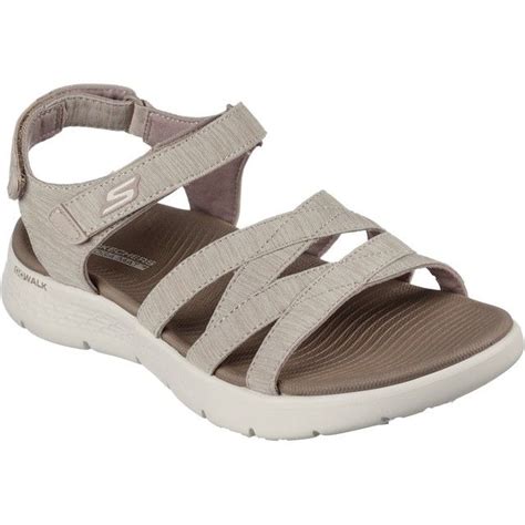 Skechers Go Walk Flex Sunshine Tpe Taupe Womens Comfortable Sandals