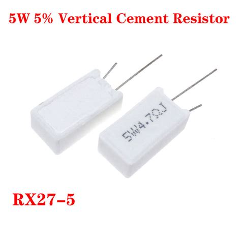 10pcs Lot 5W 5 Vertical Cement Resistor 1 5K 1500 Ohm 5W1 5KJ Ceramic