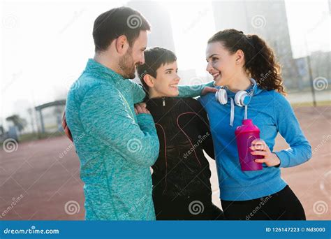 Group Of Healthy Friends Living Fit And Active Lifestyles Stock Image