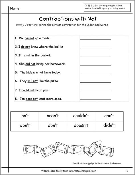 Grade Grammar Worksheets Worksheet Resume Examples