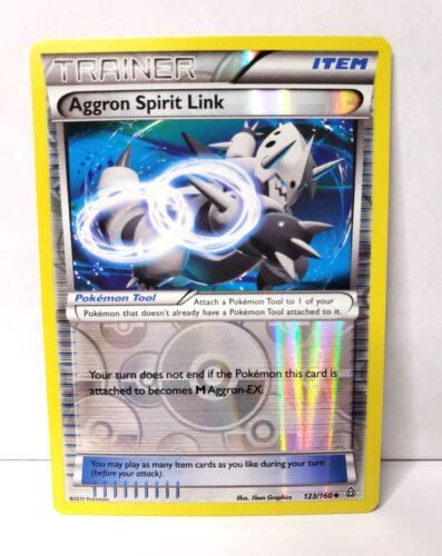 Pokémon TCG AGGRON SPIRIT LINK 123 160 Reverse Holo Primal Clash