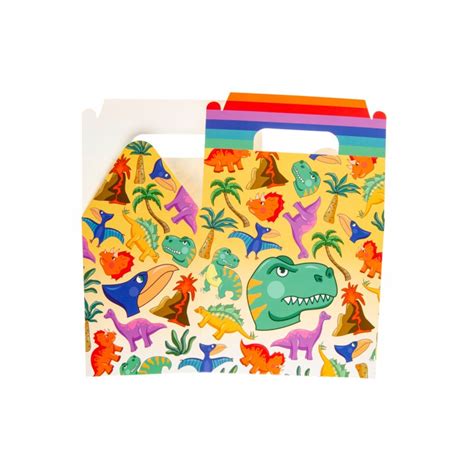 Boîte Carton Repas Menu Enfant Dinosaures