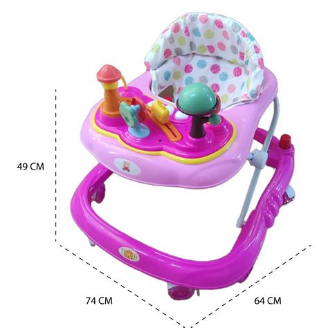 Andadera Para Bebe Con Llantas De Gel Cablero Charola Sonido Rosa