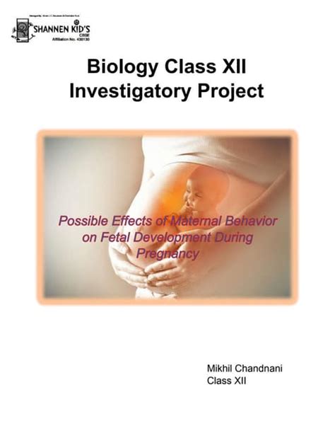 Biology Class 12 Investigatory Project Pdf