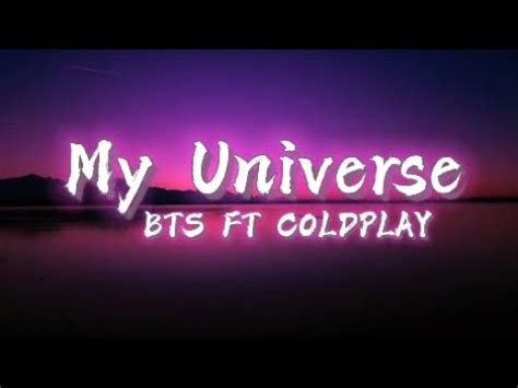 My Universe BTS FT COLDPLAY Lyrics YouTube