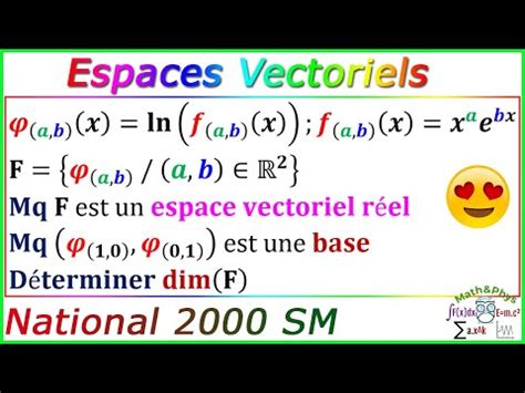 Les Espaces Vectoriels Bases Et Dimension D Un Espace Vectoriel