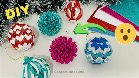 INCRÍVEL BOLAS DE NATAL EVA Decoração linda gastando pouco