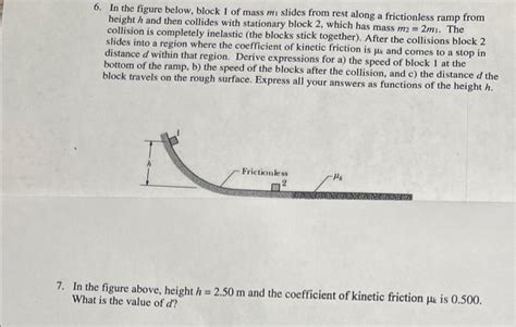 Solved In The Figure Below Block Of Mass M Slides Chegg