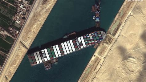 Ukraine Grain Ship Runs Aground In Suez Canal World News Sky News