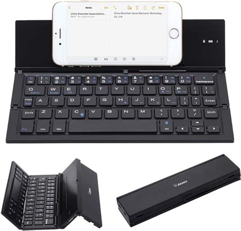 Geyes Portable Folding Wireless Keyboard Bt Rechargeable Full Size