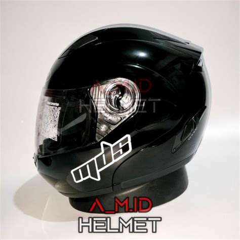 Jual Helm Mds Pro Rider Solid Black Glosy Mds Modular Shopee Indonesia