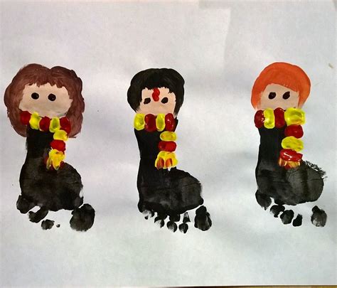 Here Is The Harry Potter Feet Prints I Did With Aria Today These Are