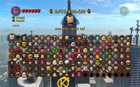 Lego Marvel Superheroes Game All Characters