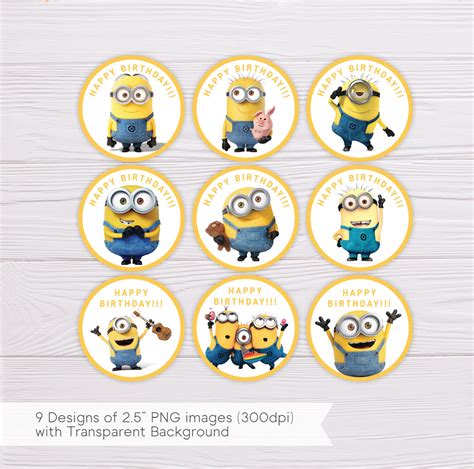 Minion Cupcake Topper Printable