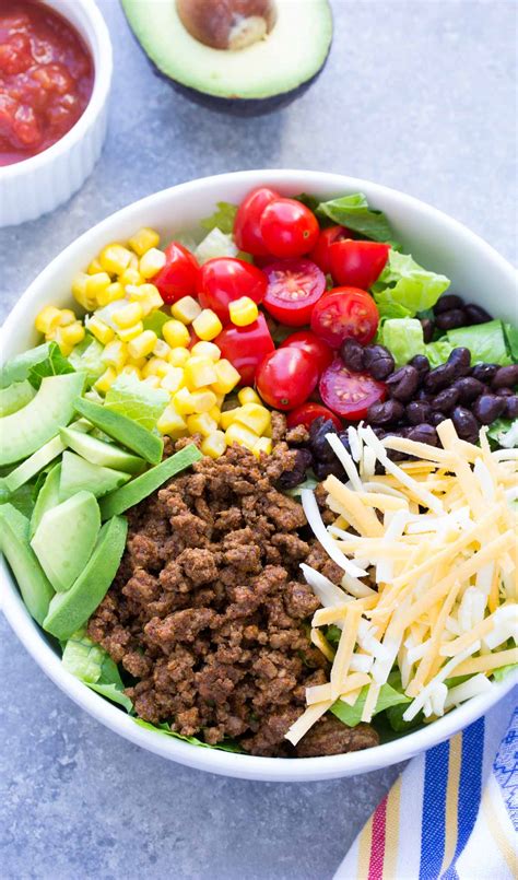 20 Minute Healthy Taco Salad Kristines Kitchen