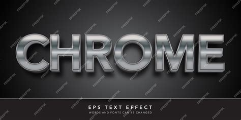 Premium Vector Chrome 3d Editable Text Effect